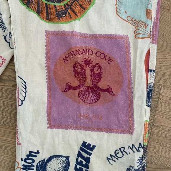 UO Amelie Printed Linen Pant - Picture 9 of 10